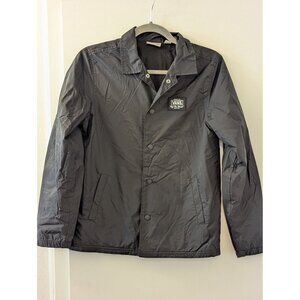 Vans Black "Off The Wall" Nylon Button-Up Jacket